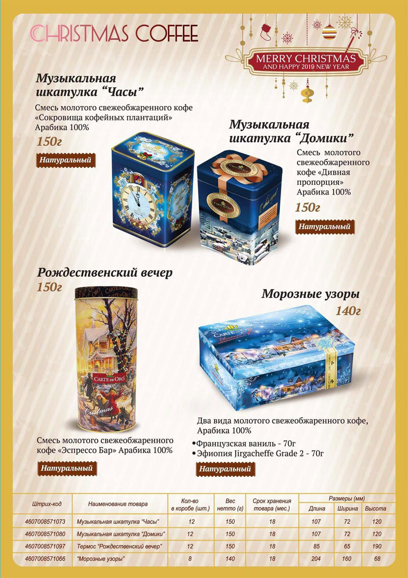НОВОГОДНЯЯ КОЛЛЕКЦИЯ кофе 2015 подарки в коробках